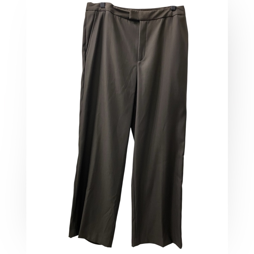 Linda Allard Ellen Tracy Chocolate Brown Wool Wide Leg Pants